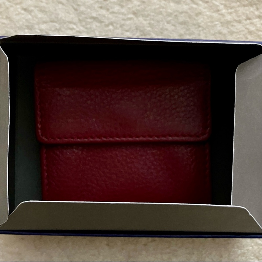 Hemanuel Coin Purse Made in Italy Red Leather - Picture 8 of 10